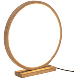 Darrahopens Home & Garden > Lighting Bamboo Single Ring LED Lamp Light Modern Scandi Minimalistic - Natural