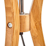 Darrahopens Home & Garden > Lighting Bamboo Tripod Table Lamp Desk Modern Rustic Geo Light w Linen Shade