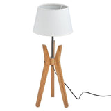 Darrahopens Home & Garden > Lighting Bamboo Tripod Table Lamp Desk Modern Rustic Geo Light w Linen Shade