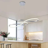 Darrahopens Home & Garden > Lighting > Ceiling Lights BAMDECOR A022 Modern Designer Infinity LED Chandelier Island Ceiling Pendant Light (120/150cm-Silver) In Australia - Darrahopens