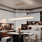 Darrahopens Home & Garden > Lighting > Ceiling Lights BAMDECOR A188 Nordic Dual Linear Dimmable Acrylic Kitchen Dining Table Pendant Light Minimalist Modern Lighting (Coffee)