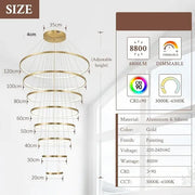 Darrahopens Home & Garden > Lighting > Ceiling Lights BAMDECOR A18801/8 Nordic Home Decor Dining Room Pendant lamp lights Ceiling Lamp Hanging Light (8 Rings-Gold) In Australia - Darrahopens