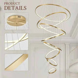 BAMDECOR A18801/8 Nordic Home Decor Dining Room Pendant lamp lights Ceiling Lamp Hanging Light (8 Rings-Gold) In Australia - Darrahopens