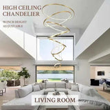 BAMDECOR A18801/8 Nordic Home Decor Dining Room Pendant lamp lights Ceiling Lamp Hanging Light (8 Rings-Gold) In Australia - Darrahopens