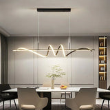 Darrahopens Home & Garden > Lighting > Ceiling Lights BAMDECOR A202 Modern LED Linear Pendant Lights with Dimmable LED  (160cm/180cm-Black) 1.8 Meters