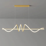 Darrahopens Home & Garden > Lighting > Ceiling Lights BAMDECOR A202 Modern LED Linear Pendant Lights with Dimmable LED  (160cm/180cm-Gold) 1.5 Meters