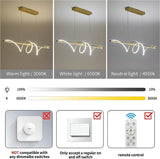 Darrahopens Home & Garden > Lighting > Ceiling Lights BAMDECOR A202 Modern LED Linear Pendant Lights with Dimmable LED  (160cm/180cm-Gold) 1.5 Meters