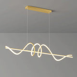 Darrahopens Home & Garden > Lighting > Ceiling Lights BAMDECOR A202 Modern LED Linear Pendant Lights with Dimmable LED  (160cm/180cm-Gold) 1.5 Meters