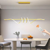 Darrahopens Home & Garden > Lighting > Ceiling Lights BAMDECOR A202 Modern LED Linear Pendant Lights with Dimmable LED  (160cm/180cm-Gold) 1.8 Meters
