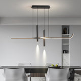 Darrahopens Home & Garden > Lighting > Ceiling Lights BAMDECOR A206 Modern Black Scandinavian Pendant Light Table Dining Room Living Room Pendant Lighting 1.2 Meters