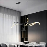 Darrahopens Home & Garden > Lighting > Ceiling Lights BAMDECOR A210 Modern LED Linear Pendant Lights with Dimmable LED and Adjustable Hanging Length 150cm -Black