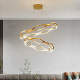 Darrahopens Home & Garden > Lighting > Ceiling Lights BAMDECOR A212/2 Modern Wavy Art Aluminum Light Fixture for Living Room Bedroom Indoor Decor