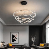 Darrahopens Home & Garden > Lighting > Ceiling Lights BAMDECOR A212/3 Modern Wavy Art Aluminum Light Fixture for Living Room Bedroom Indoor Decor