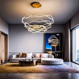 Darrahopens Home & Garden > Lighting > Ceiling Lights BAMDECOR A212/3 Modern Wavy Art Aluminum Light Fixture for Living Room Bedroom Indoor Decor