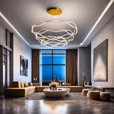 Darrahopens Home & Garden > Lighting > Ceiling Lights BAMDECOR A212/3 Modern Wavy Art Aluminum Light Fixture for Living Room Bedroom Indoor Decor