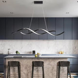 Darrahopens Home & Garden > Lighting > Ceiling Lights BAMDECOR A24122 Modern Minimalist Black Pendant Light Adjustable LED Chandelier for Dining Room and Bar