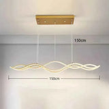 Darrahopens Home & Garden > Lighting > Ceiling Lights BAMDECOR A2569 1.5m Antizer Nordic Minimalist Wave Long Pendant Light (Gold) In Australia - Darrahopens