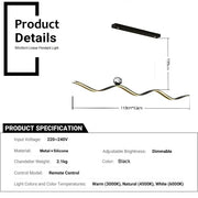 Darrahopens Home & Garden > Lighting > Ceiling Lights BAMDECOR A2575 Modern Design Linear LED Ceiling Light for Dining Room Office Kitchen Living Room (Black)BAMDECOR A2575 Modern Design Linear LED Ceiling Light for Dining Room Office Kitchen Living Room (Black) In Australia - Darrahopens