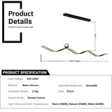 Darrahopens Home & Garden > Lighting > Ceiling Lights BAMDECOR A2575 Modern Design Linear LED Ceiling Light for Dining Room Office Kitchen Living Room (Black)BAMDECOR A2575 Modern Design Linear LED Ceiling Light for Dining Room Office Kitchen Living Room (Black) In Australia - Darrahopens