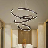 Darrahopens Home & Garden > Lighting > Ceiling Lights BAMDECOR AD2573 3 Round Rings C Shape Ceiling Light Chandeliers (Matte Black) In Australia - Darrahopens