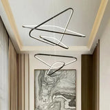 Darrahopens Home & Garden > Lighting > Ceiling Lights BAMDECOR AD2583 Modern Triangular LED Chandelier (Five Rings-Gold In Australia - Darrahopens