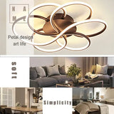 Darrahopens Home & Garden > Lighting > Ceiling Lights BAMDECOR AD2585 Black Creative Flower Shape Design Ceiling Lamp Acrylic Flush Mount Chandelier In Australia - Darrahopens
