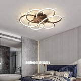 Darrahopens Home & Garden > Lighting > Ceiling Lights BAMDECOR AD2585 Black Creative Flower Shape Design Ceiling Lamp Acrylic Flush Mount Chandelier In Australia - Darrahopens