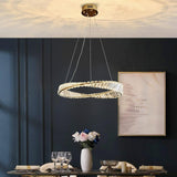 Darrahopens Home & Garden > Lighting > Ceiling Lights BAMDECOR C3342/1 Modern Crystal Chandeliers Lighting Fixtures Contemporary Wave Chandelier Lighting Fixtures Crystal Pendant Ceiling Lights for Living Room (Gold)