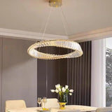 Darrahopens Home & Garden > Lighting > Ceiling Lights BAMDECOR C3342/1 Modern Crystal Chandeliers Lighting Fixtures Contemporary Wave Chandelier Lighting Fixtures Crystal Pendant Ceiling Lights for Living Room (Gold)
