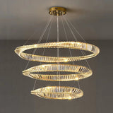 Darrahopens Home & Garden > Lighting > Ceiling Lights BAMDECOR C3342/3 Modern Crystal Chandeliers Lighting Fixtures Contemporary Wave Chandelier Lighting Fixtures Crystal Pendant Ceiling Lights for Living Room (Gold)