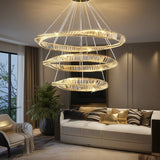 Darrahopens Home & Garden > Lighting > Ceiling Lights BAMDECOR C3342/3 Modern Crystal Chandeliers Lighting Fixtures Contemporary Wave Chandelier Lighting Fixtures Crystal Pendant Ceiling Lights for Living Room (Gold)
