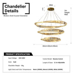 Darrahopens Home & Garden > Lighting > Ceiling Lights BAMDECOR C3342/3 Modern Crystal Chandeliers Lighting Fixtures Contemporary Wave Chandelier Lighting Fixtures Crystal Pendant Ceiling Lights for Living Room (Gold)