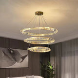 Darrahopens Home & Garden > Lighting > Ceiling Lights BAMDECOR C3342/3 Modern Crystal Chandeliers Lighting Fixtures Contemporary Wave Chandelier Lighting Fixtures Crystal Pendant Ceiling Lights for Living Room (Gold)