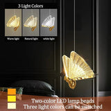 Darrahopens Home & Garden > Lighting > Ceiling Lights BAMDECOR LED Modern Bedroom Bedside Creative Butterfly Hanging Chandelier Light Fixtures for Stairs Nordic Decoration (12Heads)