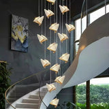 Darrahopens Home & Garden > Lighting > Ceiling Lights BAMDECOR LED Modern Bedroom Bedside Creative Butterfly Hanging Chandelier Light Fixtures for Stairs Nordic Decoration (12Heads)