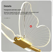 Darrahopens Home & Garden > Lighting > Ceiling Lights BAMDECOR LT05 6 Nordic Butterfly Luxury Chandeliers Pendant Lights for Villa Stair Home Decoration Modern Style Exquisite Chandelier (Gold) In Australia - Darrahopens