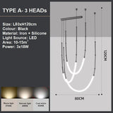 Darrahopens Home & Garden > Lighting > Ceiling Lights BAMDECOR Minimalistic Retro LED Minimalism Designer Lustre Hanging Lamps Slender-Shape LED Pendant Light (Black)