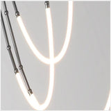 Darrahopens Home & Garden > Lighting > Ceiling Lights BAMDECOR Minimalistic Retro LED Minimalism Designer Lustre Hanging Lamps Slender-Shape LED Pendant Light (Black)