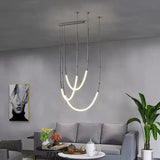 Darrahopens Home & Garden > Lighting > Ceiling Lights BAMDECOR Minimalistic Retro LED Minimalism Designer Lustre Hanging Lamps Slender-Shape LED Pendant Light (Black)