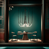 Darrahopens Home & Garden > Lighting > Ceiling Lights BAMDECOR Minimalistic Retro LED Minimalism Designer Lustre Hanging Lamps Slender-Shape LED Pendant Light (Black)