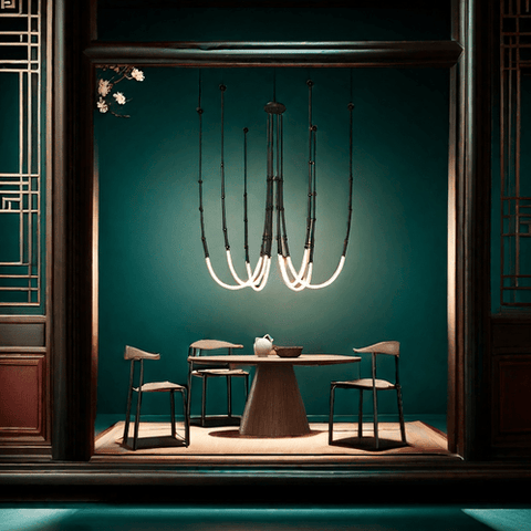 Darrahopens Home & Garden > Lighting > Ceiling Lights BAMDECOR Minimalistic Retro LED Minimalism Designer Lustre Hanging Lamps Slender-Shape LED Pendant Light (Black)