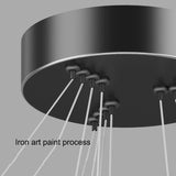 Darrahopens Home & Garden > Lighting > Ceiling Lights Black 3 Rings Minimalist LED Pendant Light Adjustable Circular Chandelier