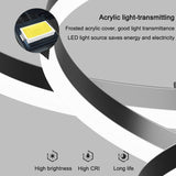 Darrahopens Home & Garden > Lighting > Ceiling Lights Black 3 Rings Minimalist LED Pendant Light Adjustable Circular Chandelier
