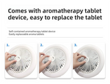 Darrahopens Home & Garden > Lighting > Ceiling Lights Black Remote LED Ceiling Fan Light with Aromatherapy Slot and Removable E27 Base Socket -  Timer & Dimmable & 3-Speed & 3-Color Temperature Adjustable