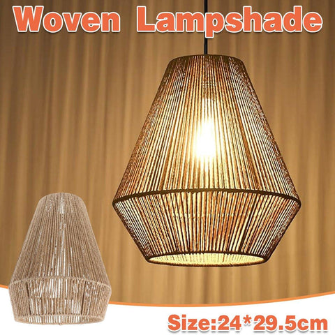 Darrahopens Home & Garden > Lighting > Ceiling Lights Braided Paper Rope Lampshade Chandelier Hanging Decoration for Lighting Decor