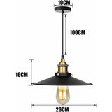 Darrahopens Home & Garden > Lighting > Ceiling Lights Edison Pendant Light E27 Industrial Vintage Ceiling Lamp Retro Chandelier Compatible with Oral-B
