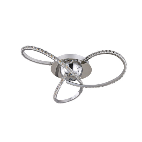 Darrahopens Home & Garden > Lighting > Ceiling Lights Irie Dimmable 3 Lights LED Ceiling Light - Chrome