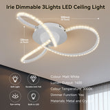 Darrahopens Home & Garden > Lighting > Ceiling Lights Irie Dimmable 3 Lights LED Ceiling Light - White