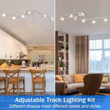 Darrahopens Home & Garden > Lighting > Ceiling Lights Kitchen Lights, 6-Light Ceiling Lighting Kits, Swivelling Ceiling Spotlight for Bedroom, Kitchen and Living Room(GU10 LED Bulbs not Included) (Brush Nickel)