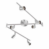 Darrahopens Home & Garden > Lighting > Ceiling Lights Kitchen Lights, 6-Light Ceiling Lighting Kits, Swivelling Ceiling Spotlight for Bedroom, Kitchen and Living Room(GU10 LED Bulbs not Included) (Brush Nickel)